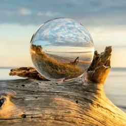 New Sonstige Glasbild DROP ON WOOD