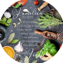 Discount PRO ART Glasbild FAMILIENREZEPT