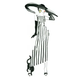 PRO ART Glasbild FASHION DRAWING I