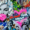 PRO ART Glasbild GRAFFITI MARYLIN