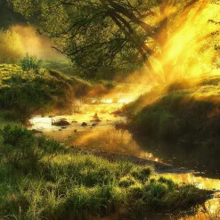 PRO ART Glasbild MISTY LANDSCAPE III