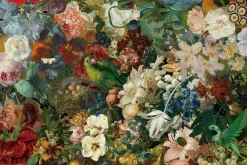 New Sonstige Glasbild NOSTALGISCHE BLUMEN