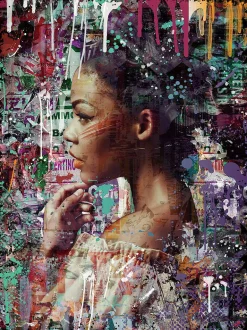 Sonstige Glasbild SCHÖNE IM FARBENREGEN