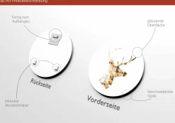 PRO ART Glasbild WATERCOLOURED DEER I