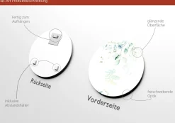 PRO ART Glasbild WATERCOLOURED LEAVES