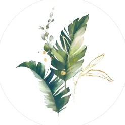 PRO ART Glasbild WATERCOLOURED PALM