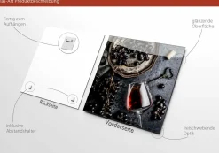 Online PRO ART Glasbild WEIN UND TRAUBEN