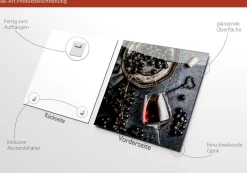 Online PRO ART Glasbild WEIN UND TRAUBEN