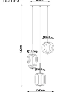 GLOBO Lighting Hängeleuchte ATTILA