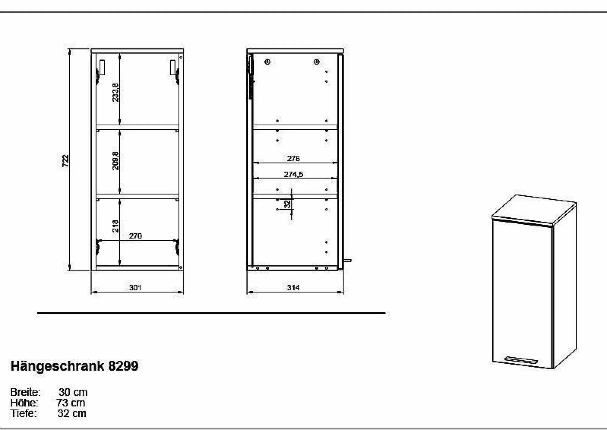 Sale GERMANIA Hängeschrank ARVADA