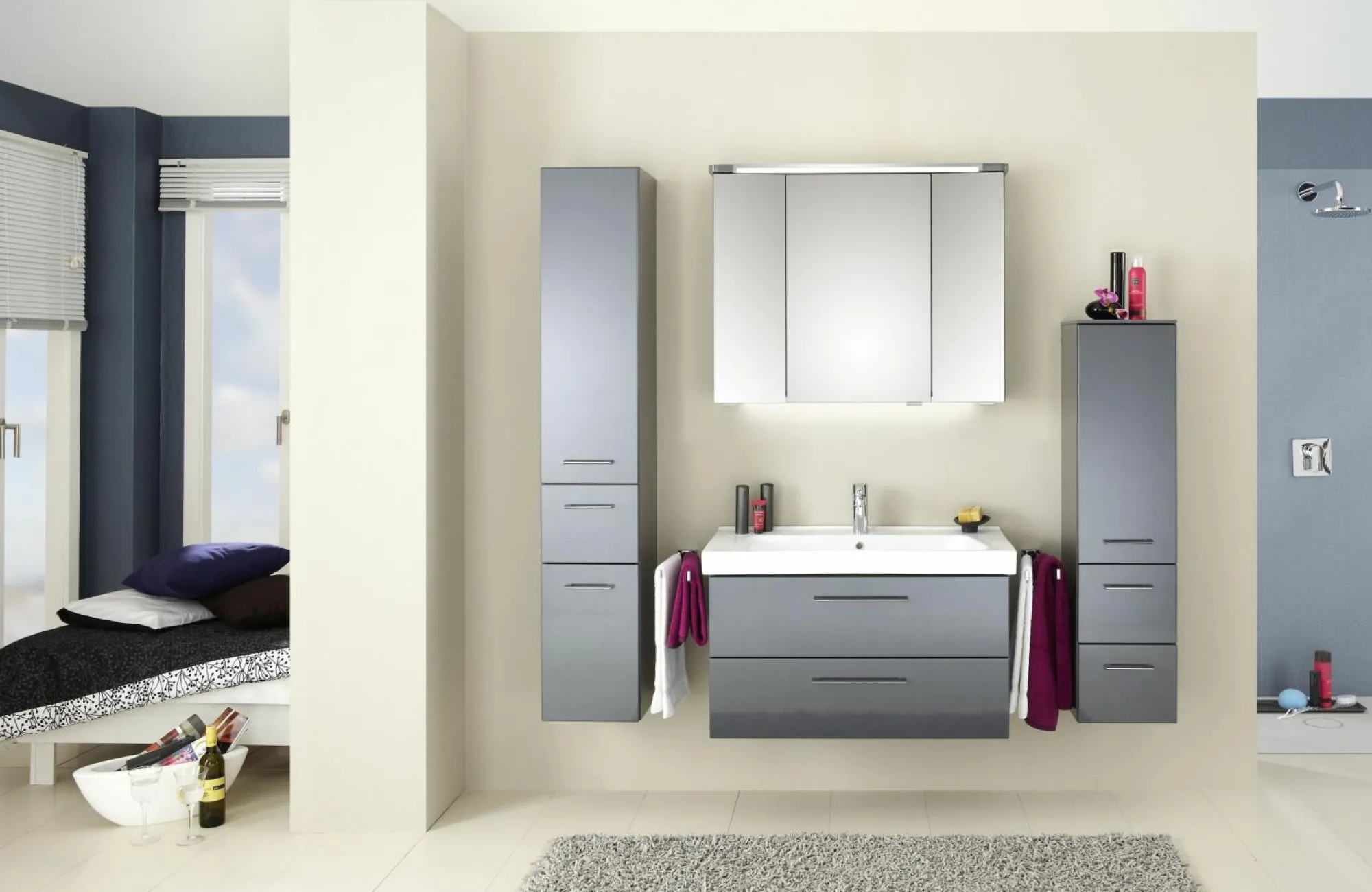 Discount Aquarell Hochschrank PRAG