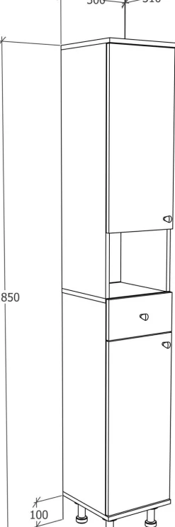 Hot VCM Hochschrank NILOSI