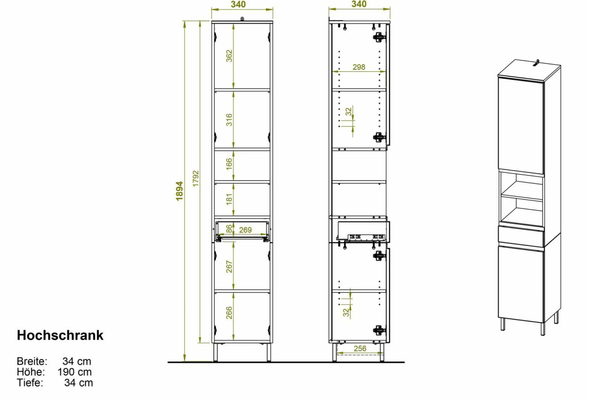 GERMANIA Hochschrank TORRANCE