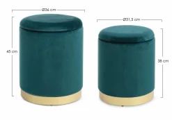 ANDREA BIZZOTTO Hocker POLINA 2er Set