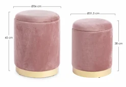 ANDREA BIZZOTTO Hocker POLINA 2er Set