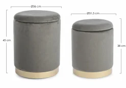 ANDREA BIZZOTTO Hocker POLINA 2er Set