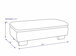SYSTEMPOLSTER Hocker XXL aufklappbar MARGO