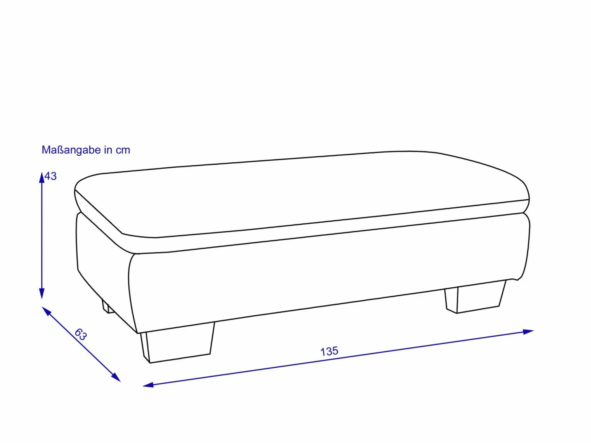 SYSTEMPOLSTER Hocker XXL aufklappbar MARGO