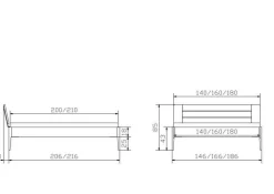 Clearance HASENA Holzbett BUSSETO