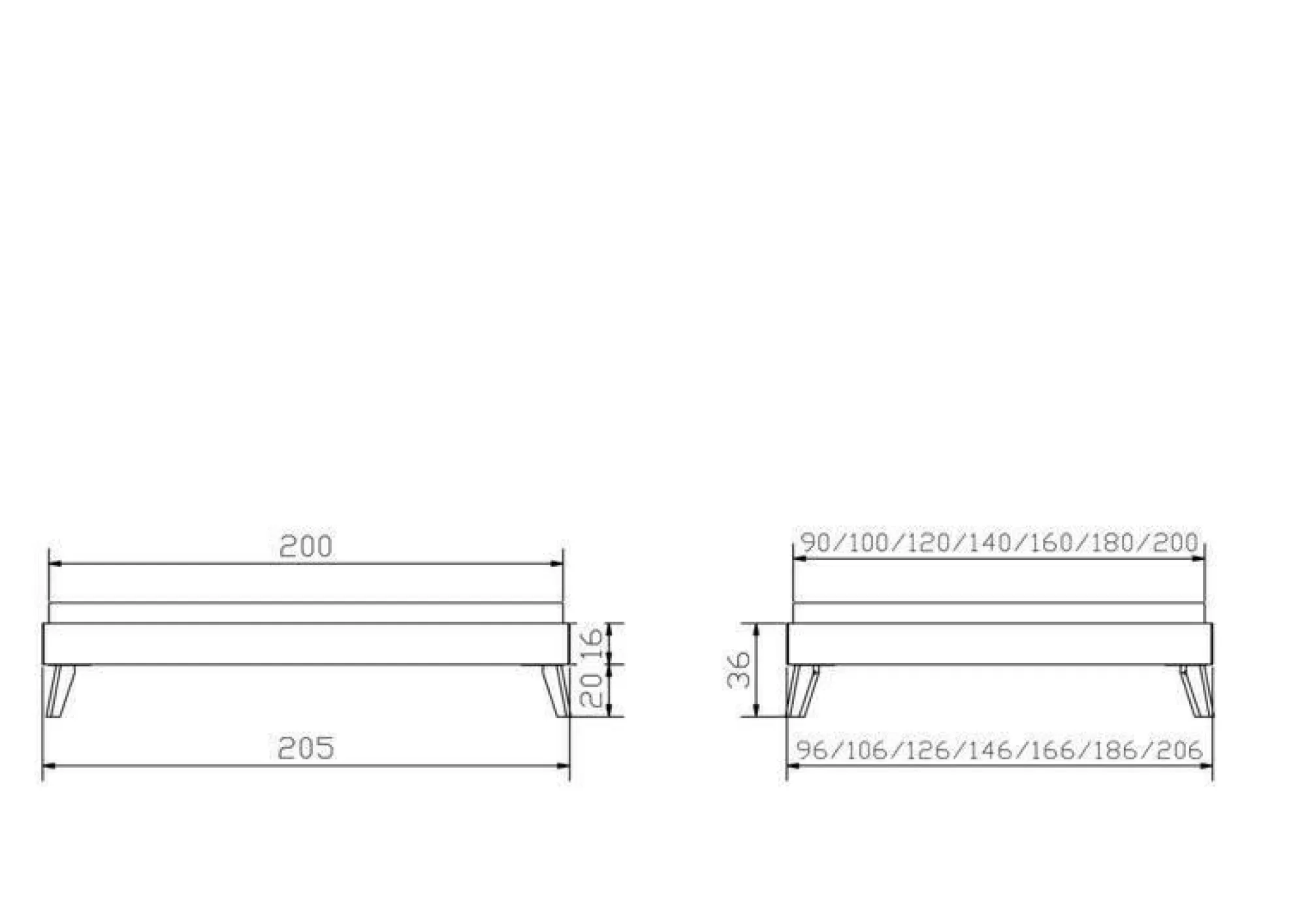 New HASENA Holzbett CALVARI