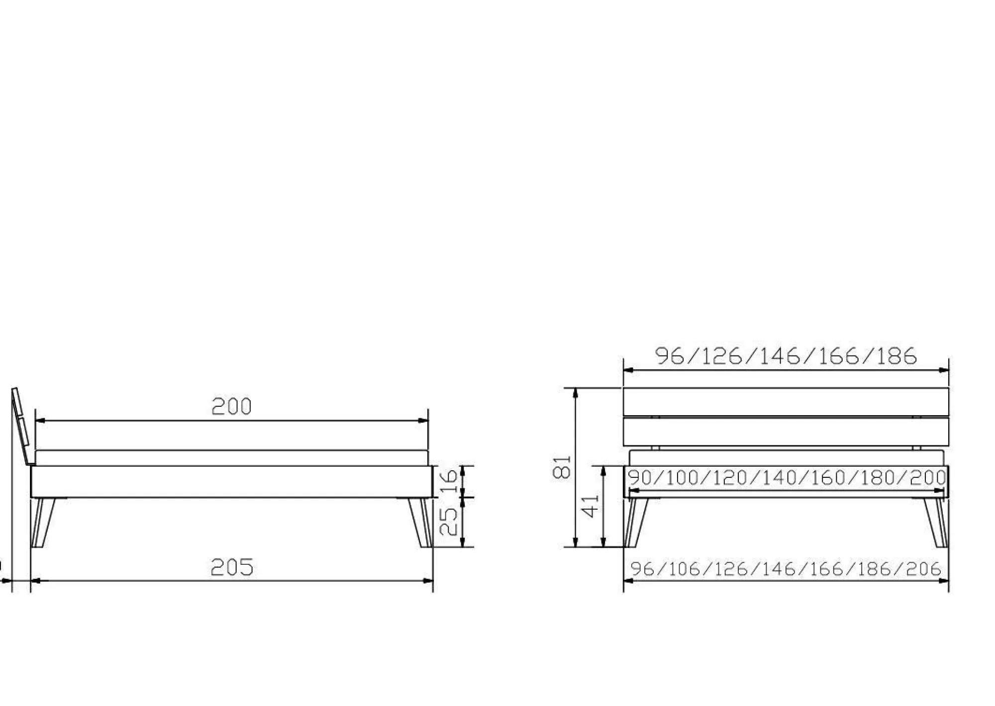 HASENA Holzbett ORTONA