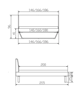 HASENA Holzbett PIETRO