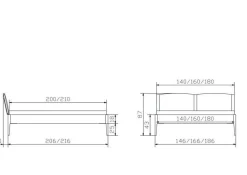 HASENA Holzbett PISTOIA