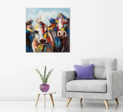 Sale Sonstige Keilrahmenbild BUNTE KÜHE