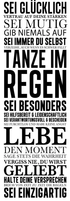 Best PRO ART Keilrahmenbild HAUSORDNUNG I