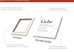 PRO ART Keilrahmenbild LIEBE
