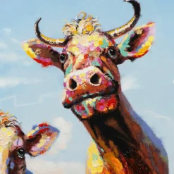 Clearance Sonstige Keilrahmenbild LUSTIGE KÜHE