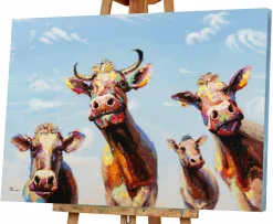 Clearance Sonstige Keilrahmenbild LUSTIGE KÜHE
