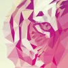 Hot PRO ART Keilrahmenbild POLYGONAL TIGER