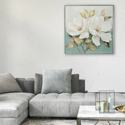 Outlet Sonstige Keilrahmenbild WHITE FLOWERS