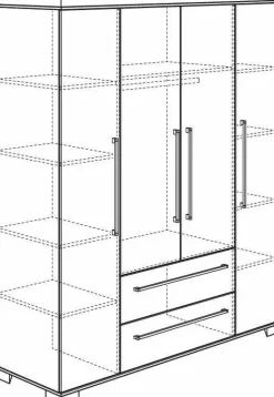 New PAIDI Kleiderschrank KIRA