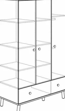 Clearance PAIDI Kleiderschrank YLVIE