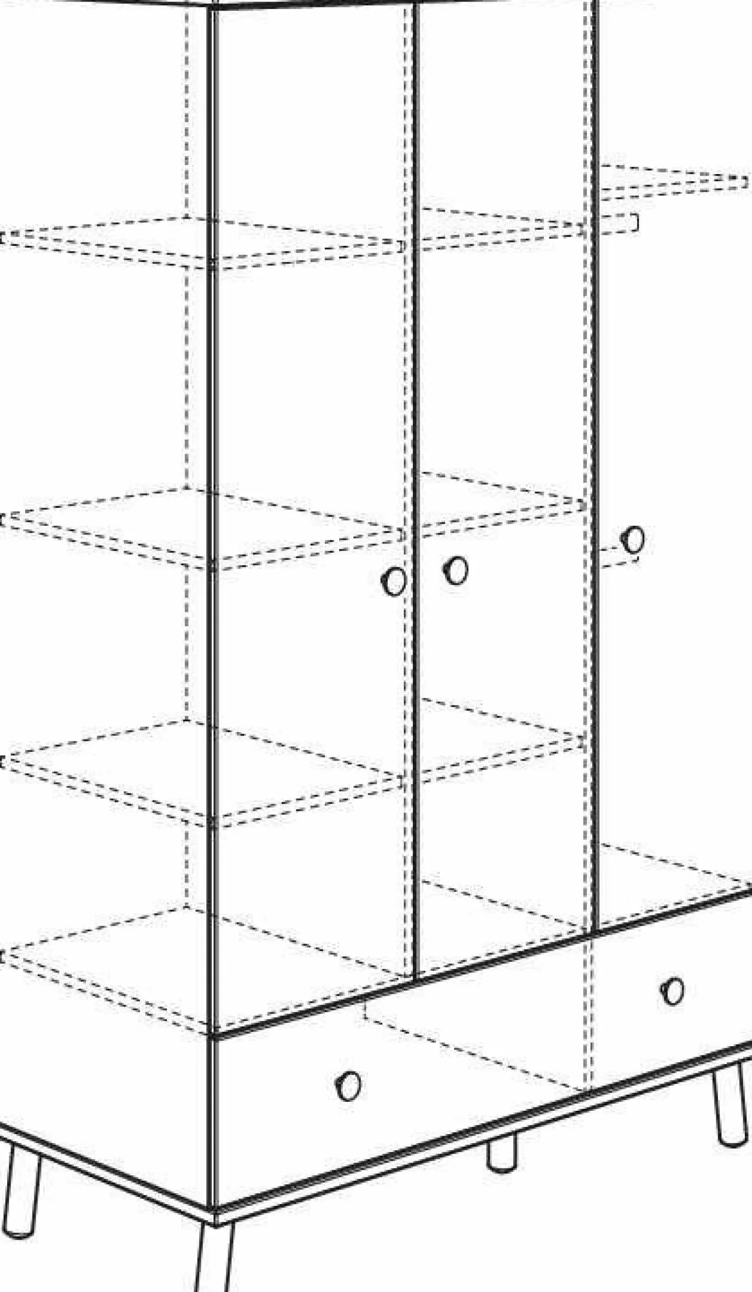 Clearance PAIDI Kleiderschrank YLVIE