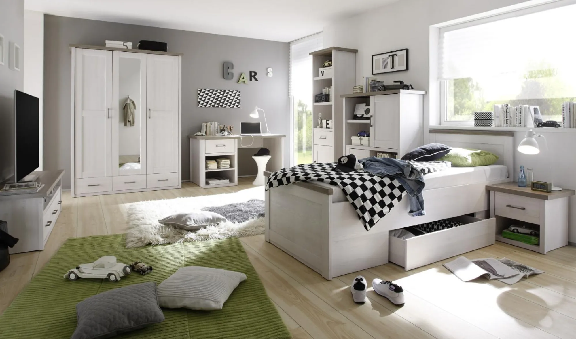 BEGABINO Kleiderschrank 3-trg. Luca