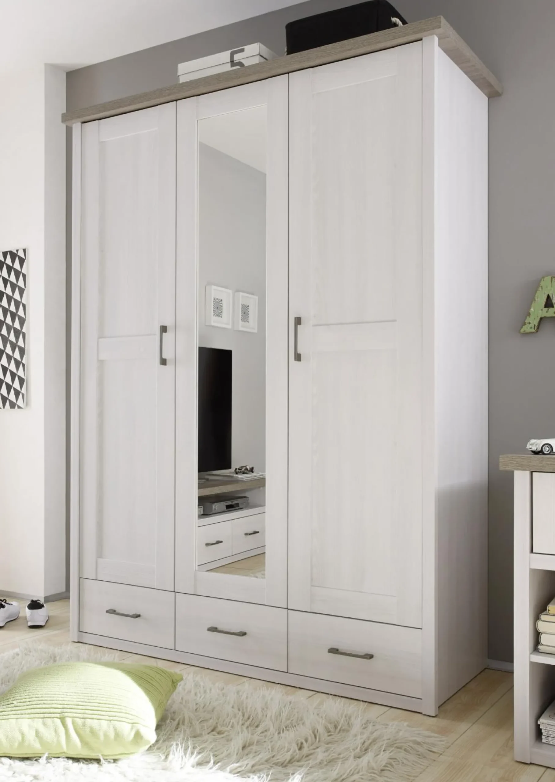 BEGABINO Kleiderschrank 3-trg. Luca