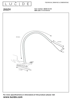 New LUCiDE Klemmleuchte ZOZY