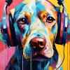 Sonstige Leinwandbild DOGGY SOUND