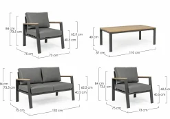 Clearance ANDREA BIZZOTTO Loungeset BELMAR