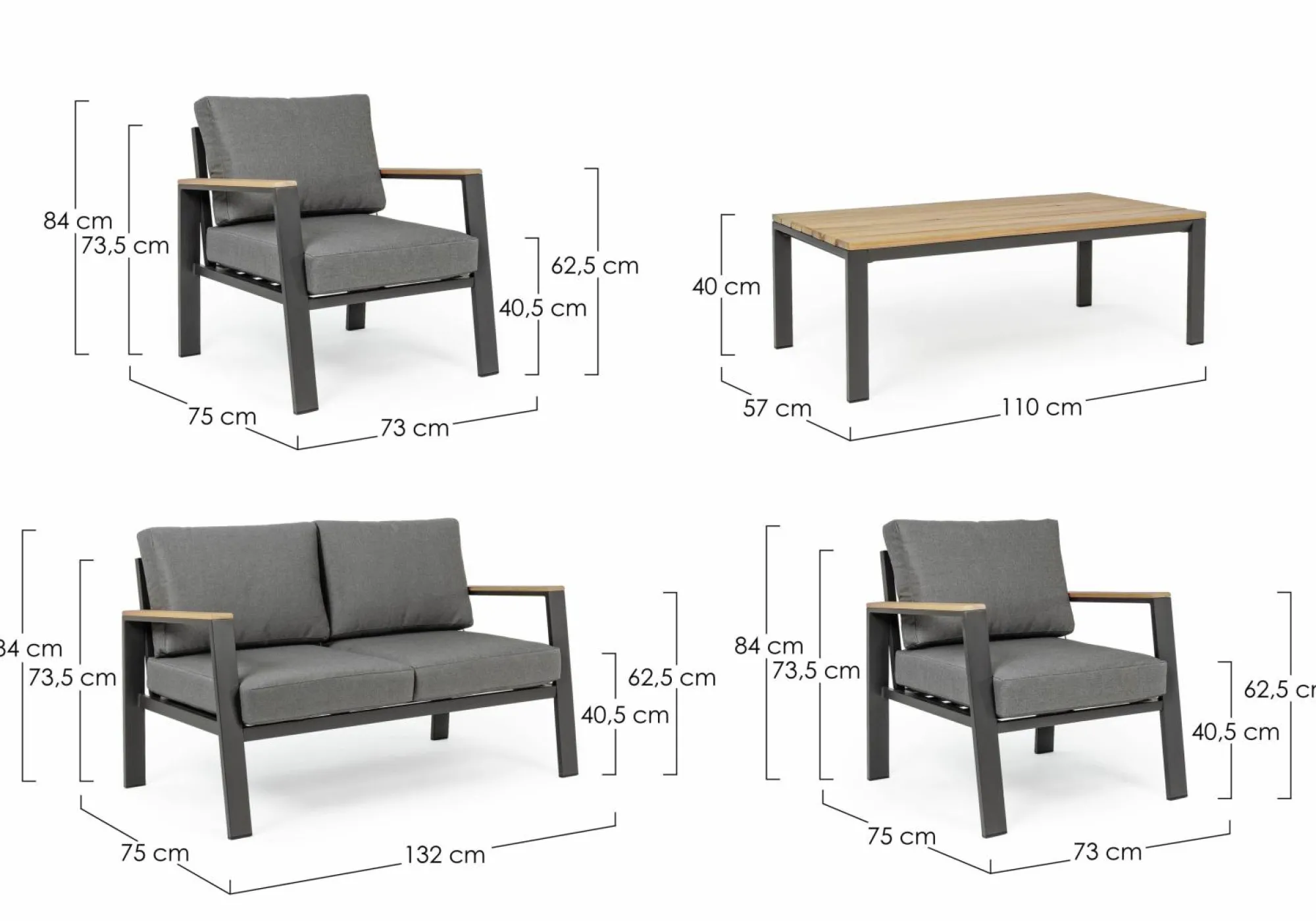 Clearance ANDREA BIZZOTTO Loungeset BELMAR