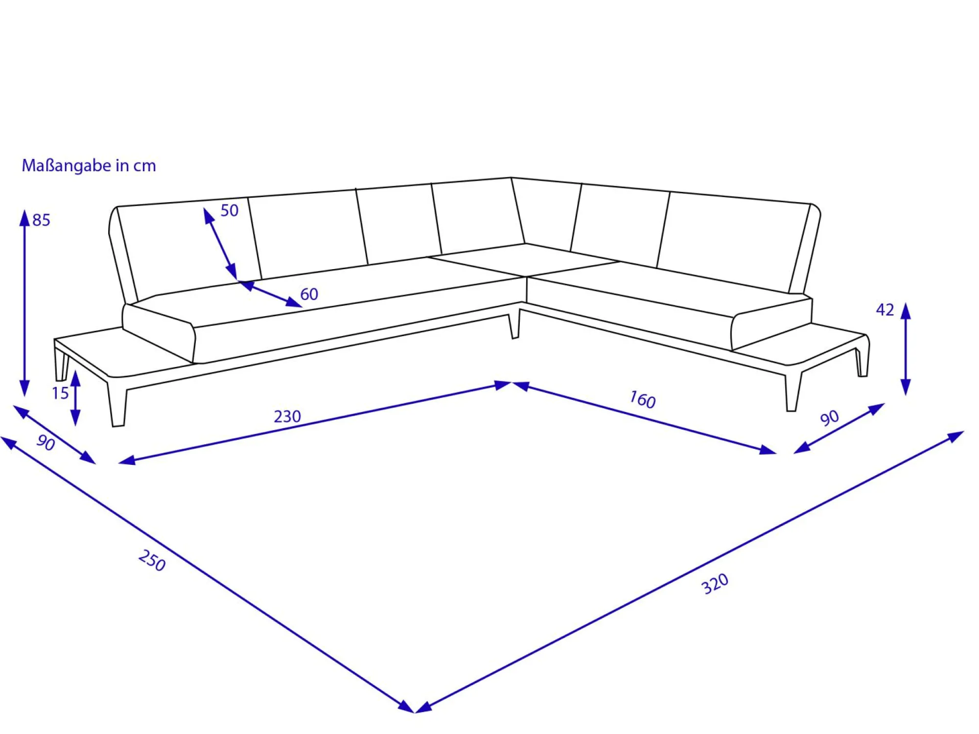 Clearance casa NOVA Lounge-Set ELEGANCE 3-tlg.