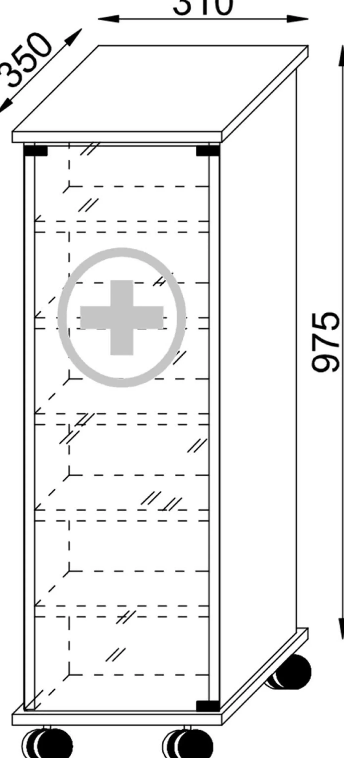 VCM Medizinschrank NILASU