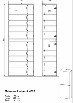 Hot GERMANIA Mehrzweckschrank