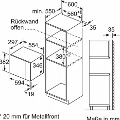 Best BOSCH Mikrowelle BFL524MB0