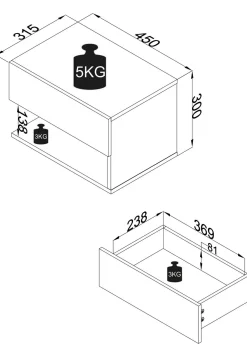 Best VCM Nachttisch USAL