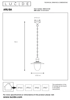 LUCiDE Pendelleuchte ARUBA