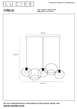 LUCiDE Pendelleuchte CIRCLE